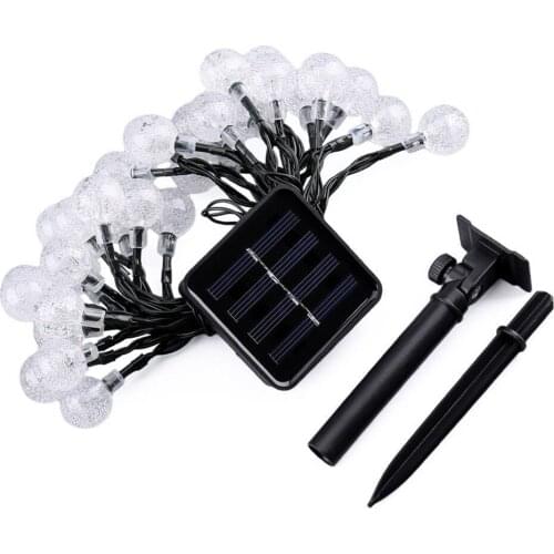 5/7/10m LEDS Crystal Ball Solar Light Outdoor IP65 Waterproof String Fairy Garlands Solar Lamps for Garden Christmas Decoration