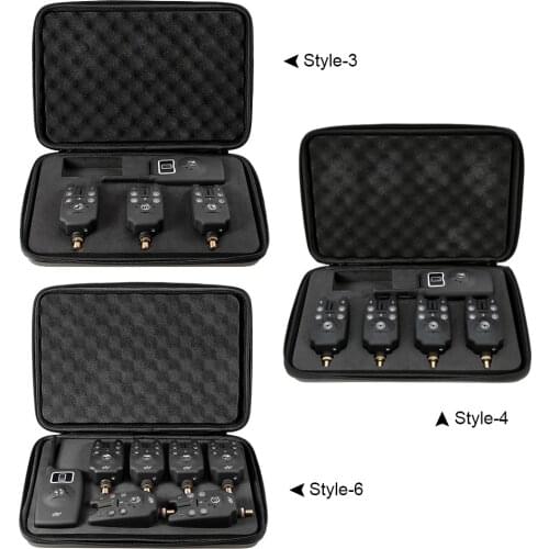 LIXADA LED Fishing Bite Alarm Water Resistant Wireless LED Fishing Bite Alarm Digital Screen Receiver Set Fishing Tackle Box