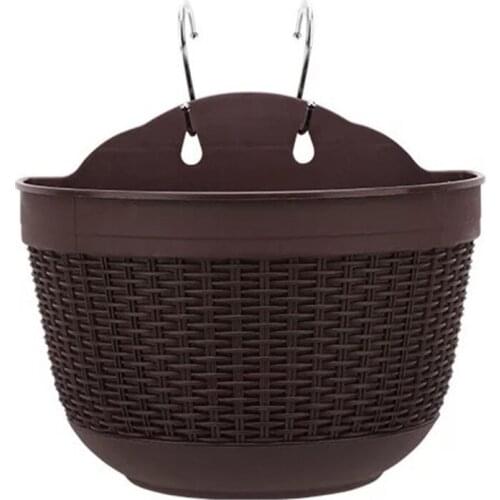 Flower Vase Self Watering Hanging Flower Pot With Water Container For Wall Decoration Red Gray Green Blue Coffe White