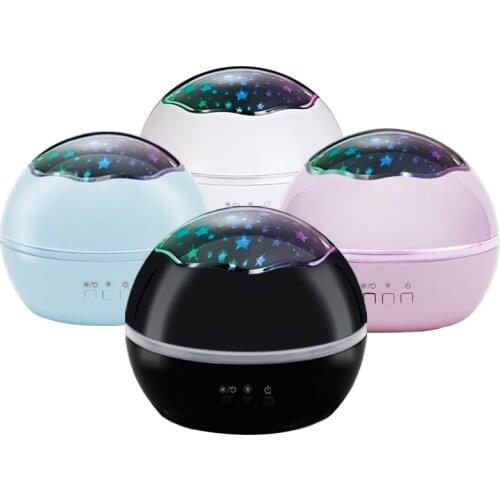 Rotating Star Projector Night Light 8 Color Starry sky Ocean Lamp Baby Night Sleeping Nursery Lamp For Baby Kids Christmas Gift