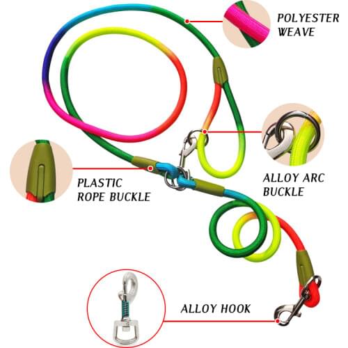 High Quality Reflective Nylon Leashes Pet Dogs Chain Traction Rope Leads for Running Free Hands Rope Chain for Small Large Dogs