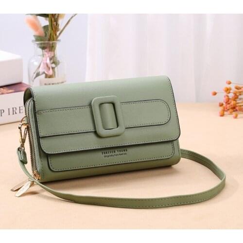 Women Crossbody Bag Fashion PU Leather Long Wallet Female Vintage Messenger Bags Versatile Shoulder Handbag Zipper Clutch Purse