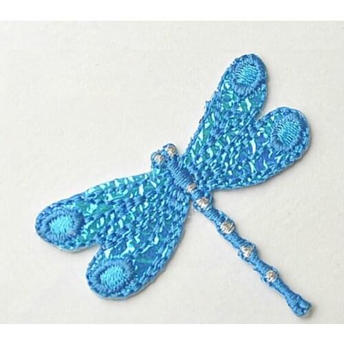 1Pcs Exquisite Dragonfly Embroidered Cloth Stickers Iron on Embroidery Accessories Personalized Embroidery DIY Decorative Decals