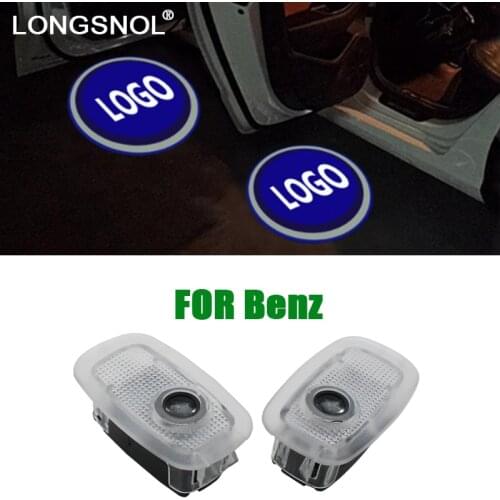 2Pcs Car Door Welcome Logo Laser Projector Light For Mercedes Benz AMG W221 S Class S250 S300 S350 S400 S450 S63 S65 Accessories
