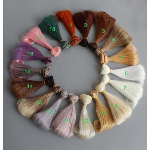 20PCS/LOT New Doll Tress Curly Wig Hair BJD DIY Doll Hair 15CM