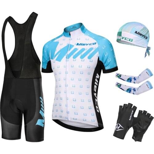 2021 Cycling Jersey Mens Sets Racing Bicycle Clothing Suit Moisture Wicking Mountain Bike Sportwears UV Protection Man Outfits