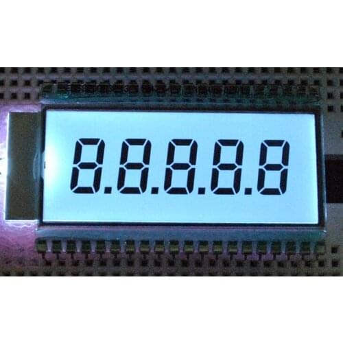 40PIN TN Positive 5-Digits Segment LCD Panel White Backlight 5V