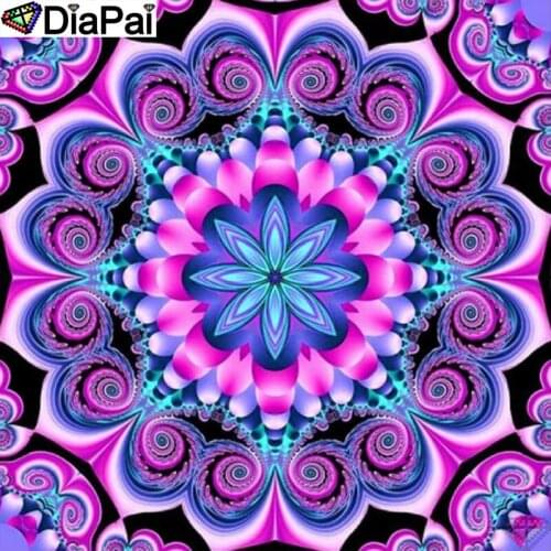 DiaPai Diamond Painting 5D DIY 100% Full Square/Round Drill "Religious Mandala" Diamond Embroidery Cross Stitch 3D Decor A24925