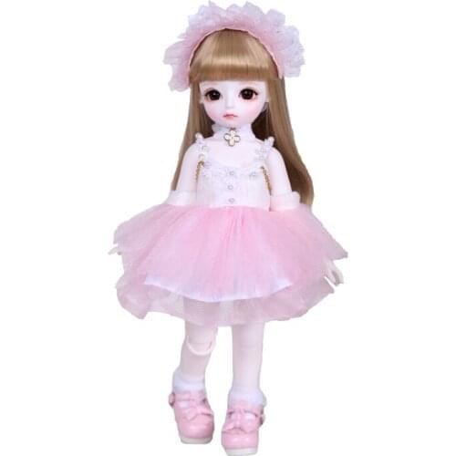 BJD dolls SD dolls 1 / 6 Angel Melissa pink puffy skirt suit lovely gift realistic doll factory direct sales