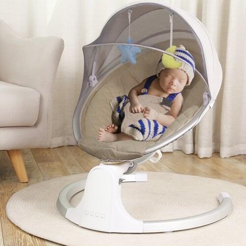 Hot Sale New LED Touch Screen Baby Cradle Adjustable Angle Detachable Cloth Cover Electric Baby Cradle