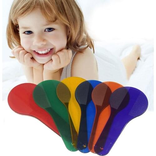 Kids Baby Montessori 6Pcs/set Plastic Color Matching Cognition Board Painting Drawing Coloring Learning Training Educational Toy