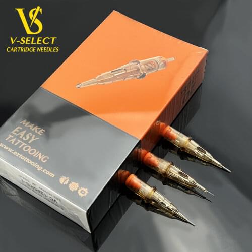 EZ V-Select Cartridge Tattoo Needles #10 0.30mm Round Shader Tattoo Needles for Cartridge Tattoo Machine Grips 20 pcs/Box