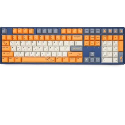 OMO Pikachu Pikapika Cherry profile all over Dye Sub Keycap for mechanical keyboard gh60 87 104 tkl BM60 XD64 XD68 BM65 BM68