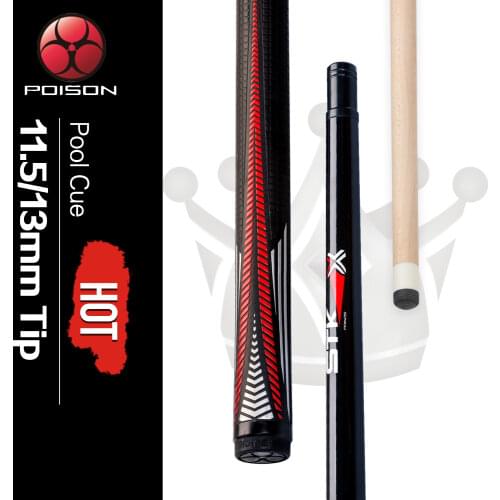 POINOS DY Pool Cue Billiard Cue 11.5/13mm Tip 147cm Maple Silicone Wrap Billar Stick Kit For Beginner Black 8 Nine Ball