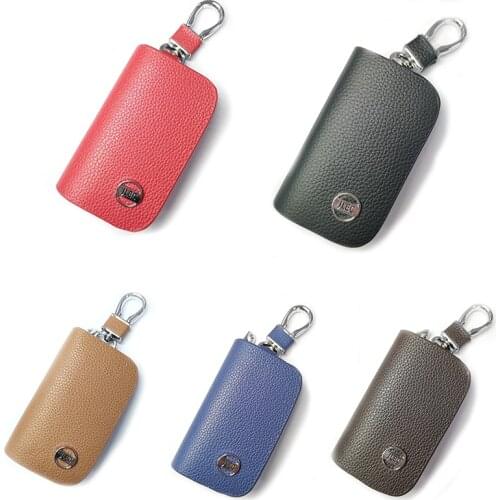 PU Leather Car Key Wallets Men Key Holder Housekeeper Keys Organizer with Key Chain Car accessories Set of Keys Cover