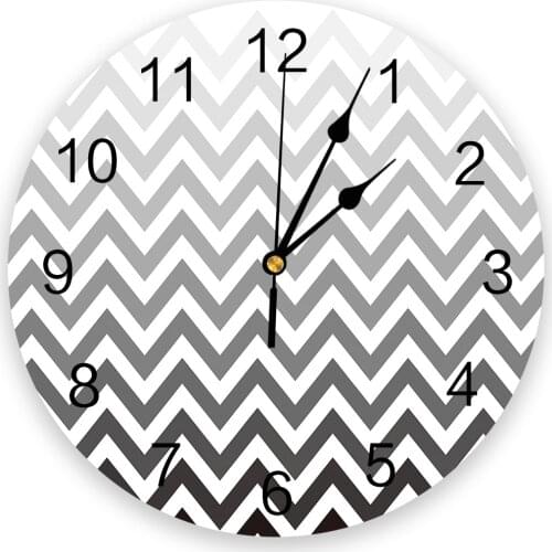 Geometric Gradient Ripple Round Wall Clock Creative Home Decor Living Room Quartz Needle Wall Clocks Hanging Watch