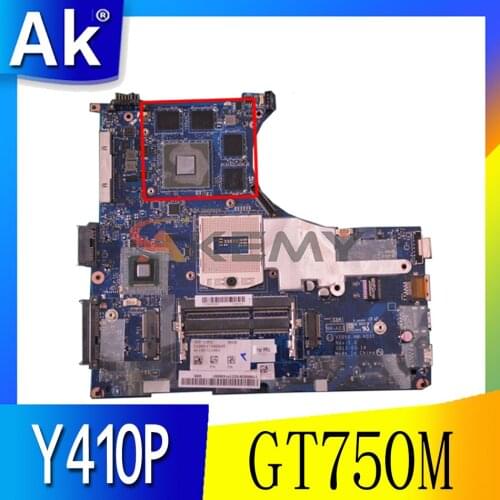 Laptop motherboard For LENOVO Y410P GT750M Mainboard VIQY0 NM-A031 Core SR17E N14P-GT-A2 90002910