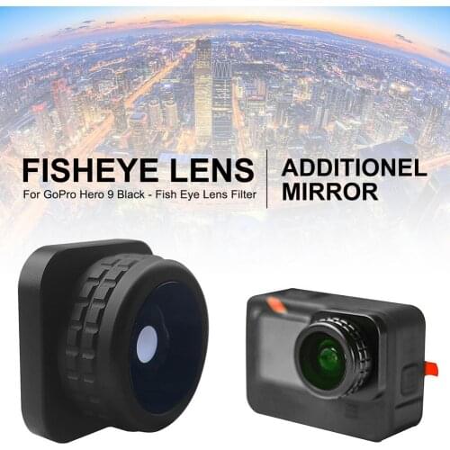 Fisheye Lens For Go Pro HERO 9 Accessories External Lens Fish Eye Lenses Camera Kits For GoPro Hero 9 Black Sports Camera