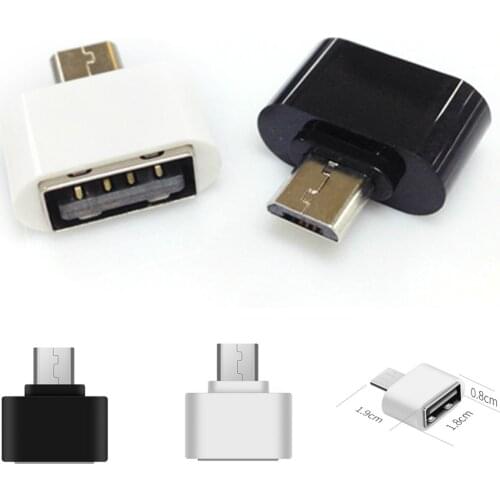 2pcs Portable Useful Micro USB Male To USB 2.0 Female Adapter OTG Converter For Android Tablet PC Cell Phone