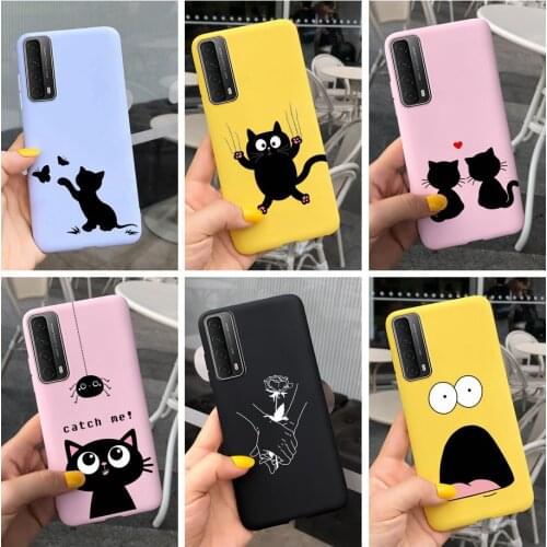 For Huawei P smart 2021 Case PPA-LX2 Soft Silicone Shockproof Back Cover For Huawei Psmart 2021 Case Matte Coque 6.67inch Fundas