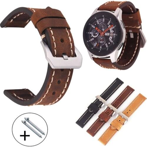 Vintage Genuine Leather Watchbands Belt 20mm 22mm 24mm Women Men Cowhide Watch Band Strap Watch Accessories