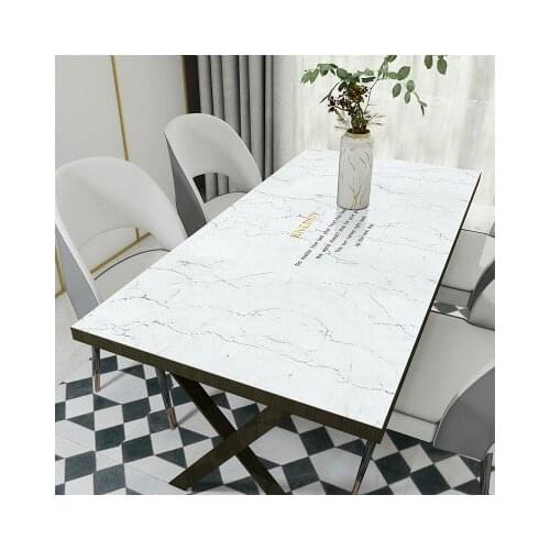 Modern simple leather tablecloth imitating marbling waterproof and oil proof household wash free and antiskid PVC tablecloth tab