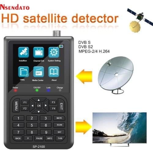 SATLINK SP-2100 HD DVB S S2 Sat Finder Digital Satellite Finder 3.5 inch LCD Satellite Finder Satellite Signal Finder Meter