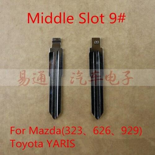 Middle Slot NO. 9 Key Blade For For Mazda(323.626.929) Toyota YARIS Flip Key Blade, Origin Car Blank Key Blade