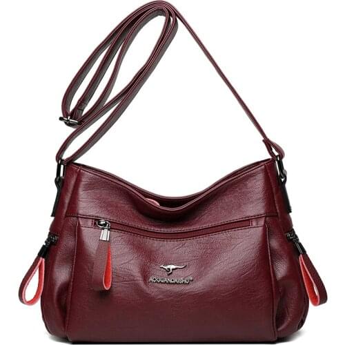 Luxury Designer Shoulder Bags Women Leather Handbags Sac A Main New Solid Color Female Crossbody Bag for Women Vintage Hobos Bag