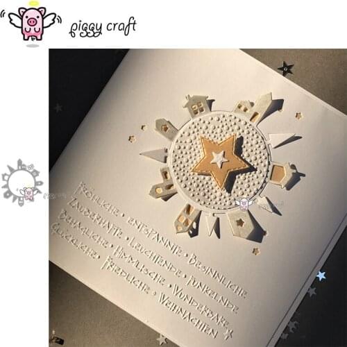 Piggy Craft metal cutting dies cut die mold House tree circle ring Scrapbook paper craft album card punch knife art cutter die