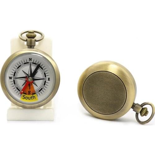 Camping Survival Compass Metal Vintage Pocket Compass Navigation Tool for Hiking Hunting Outdoor