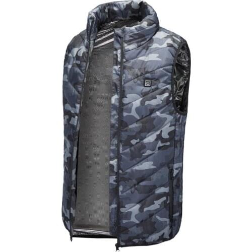 Intelligent Heating Vest Winter Outdoor Sports Men Women Camouflage Heating Vest USB Heating Charging Jacket For Cycling Hiking