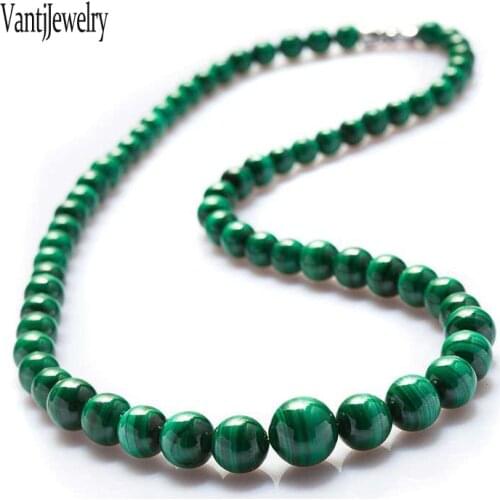 VANTJ Natural MalachiteNecklace Bracelet Jewelry Sets for Women Lady Jewelry Wedding Party Gift