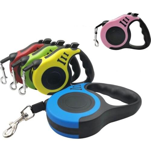 3m 5m Retractable Dog Leash Cute Bone Printed Puppy Retractable Leash for Small Dogs and Cats Pets Leads for Walking & Training