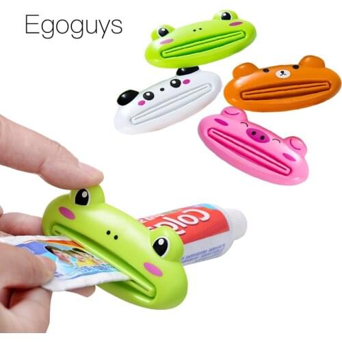 Cartoon Animal Toothpaste Squeezer Oral Care Tube Cosmetics Rolling Squeezing Dispenser Facial Cleanser Press Tooth Paste Holder