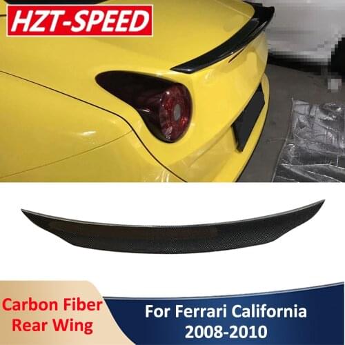 Real Carbon Fiber Rear Trunk Spoiler Lip Wing Car Body Modification Kit For Ferrari California 2008-2014