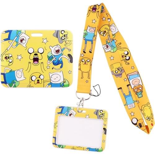 1pcs ZF3029 Cartoon Fun Adventure Personality Card Holder ID Holder Bus Card Holder Staff Card Lanyard For Keys Phone Hang Rope