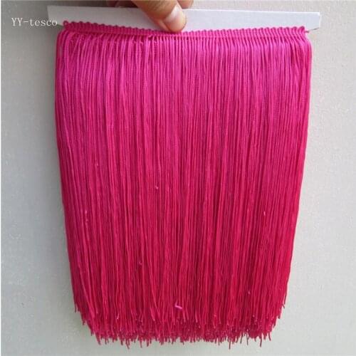 1 Yard/Lot 25CM Long Polyester Lace Tassel Fringe Rose Lace Trim Ribbon Sew Latin Dress Stage Garment Curtain DIY Accessories