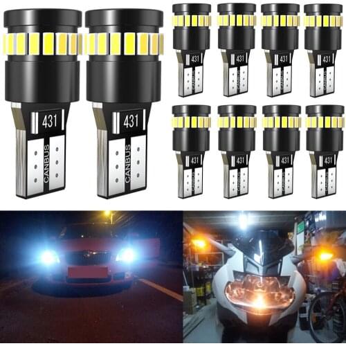 10pcs 24smd t10 car led light led t10 canbus for BMW e63 e90 e90 e60 e92 x5 e70 accessories t10 led w5w for bmw accessories
