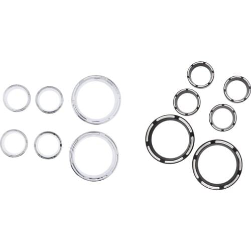 2 Sets 4" 2" Speedometer Gauge Burst Bezel Kit For Electra -Glide