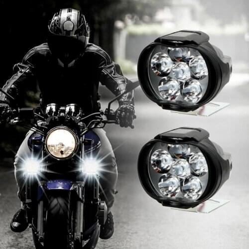 2PCS motorcycle 6 lamp beads led headlights high-brightness modified auxiliary lights for electric vehicles