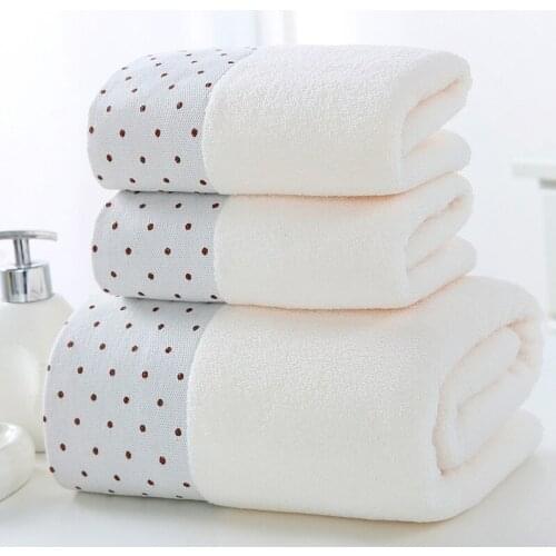 3 Pieces/set Soft Cotton Hotel Adult Bath Towel Absorbent Towel Hand Bath Beach Face Towel Ladies Towel Set