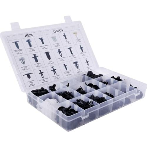 415PCS Universal Boxed Plastic Rivets Fasteners Auto Fender Bumper Push Pin Clips Set For car repair Tool Parts