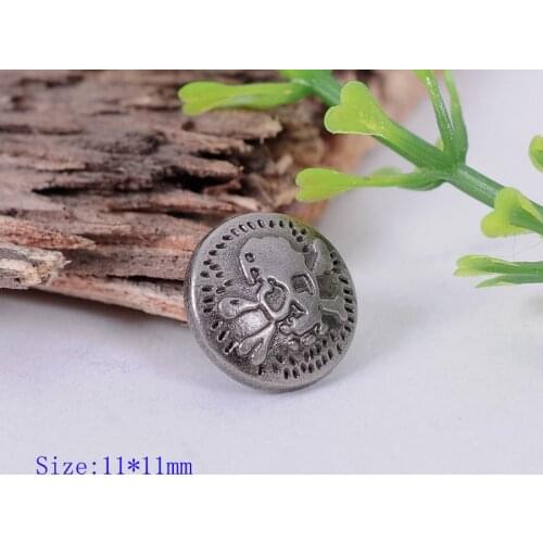 50pc Punk Skull Bone Cross Carved Rivets Stud for Bag Shoes Belt Leathercraft