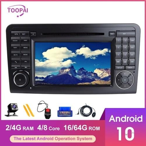 TOOPAI Android 10 For Mercedes Benz GL ML CLASS W164 X164 Auto Radio Stereo Navigation GPS Multimedia Player Head Unit DVD 2din