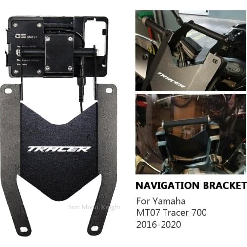 For YAMAHA MT07 Tracer 700 2016-2020 Motorcycle windshield Stand Holder Phone Mobile Phone GPS Navigation Plate Bracket