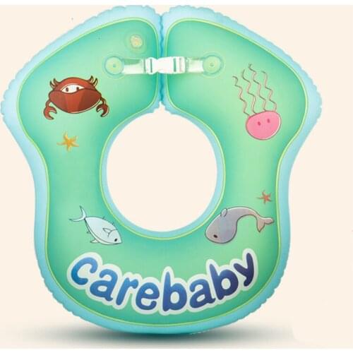 Baby Swimming Ring Double Airbag Safety Baby Swim Armpit Circle Swim Ring Cartoon Kids Swimming Ring Inflation Pvc Boia Infantil