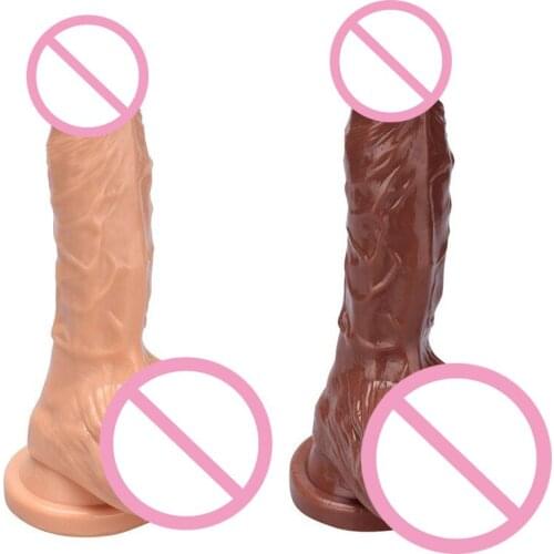 Erotic Realistic Dildo Vibrator Suction Cup 10 Modes Dick Lifelike Silicone Artificial Penis Strapon Adult Sex Toys For Woman