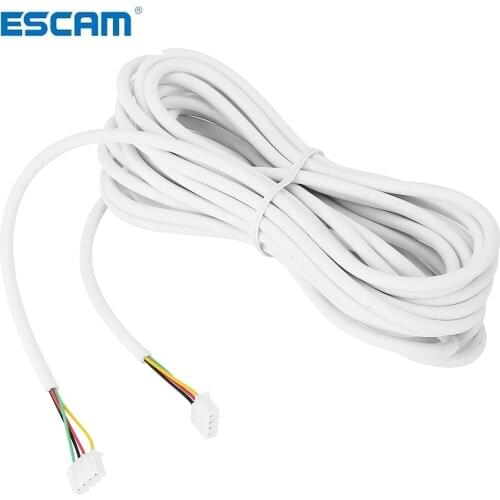 ESCAM 4-Core Copper 20m Round Flexible Copper Cable For Video Door Phone Intercom System
