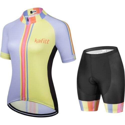 Pro Team Cycling Jersey Women 2021Kafitt Fashion MTB Bike Shirt Maillot Ciclismo Quick Dry Bicycle Clothing Cycling Sets Summer